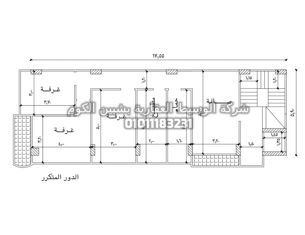 شقة للبيع 126.5 متر واجهه بحريه ف عمارة جديدة ع الشارع الرئيسى مباشرة بالقرب من كليه الزراعه من شركة الوسيط العقارية بشبين الكوم