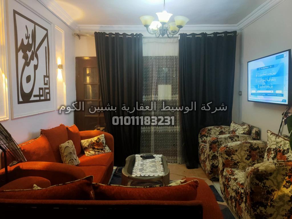 شقة للبيع 85 متر دور خامس  ف مساكن التعاونيات بالقرب من صف صف الجديد و شارع الجلاء من شركة الوسيط العقارية بشبين الكوم